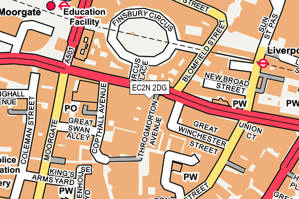 EC2N 2DG map - OS OpenMap – Local (Ordnance Survey)