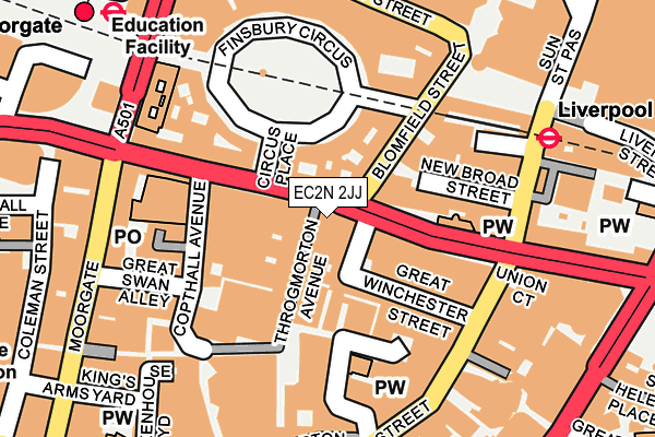 EC2N 2JJ map - OS OpenMap – Local (Ordnance Survey)