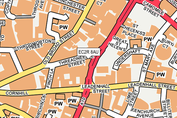 EC2R 8AU map - OS OpenMap – Local (Ordnance Survey) EC2R 8AU map - OS OpenMap – Local (Ordnance Survey)