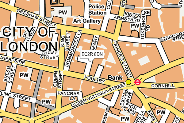 EC2R 8DN map - OS OpenMap – Local (Ordnance Survey) EC2R 8DN map - OS OpenMap – Local (Ordnance Survey)