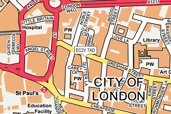 EC2V 7AD map - OS OpenMap – Local (Ordnance Survey) EC2V 7AD map - OS OpenMap – Local (Ordnance Survey)