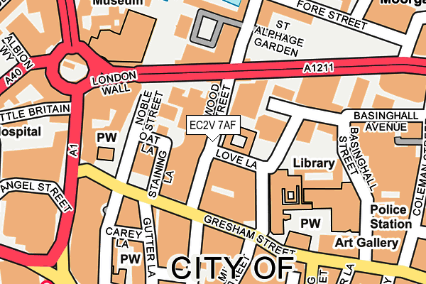 EC2V 7AF map - OS OpenMap – Local (Ordnance Survey) EC2V 7AF map - OS OpenMap – Local (Ordnance Survey)