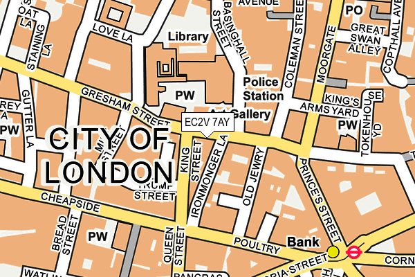 EC2V 7AY map - OS OpenMap – Local (Ordnance Survey) EC2V 7AY map - OS OpenMap – Local (Ordnance Survey)