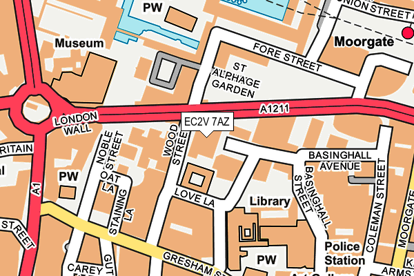 EC2V 7AZ map - OS OpenMap – Local (Ordnance Survey) EC2V 7AZ map - OS OpenMap – Local (Ordnance Survey)