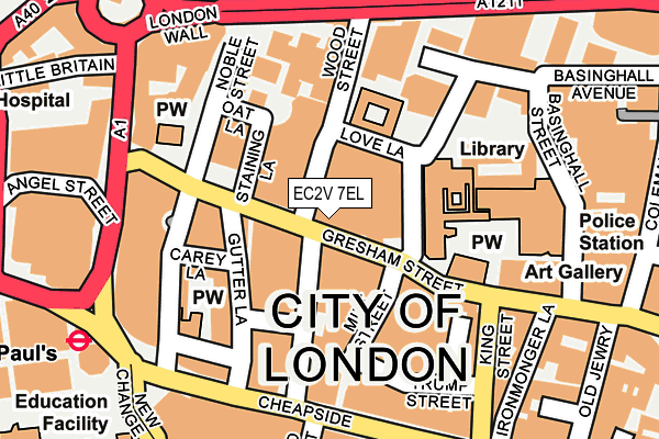 EC2V 7EL map - OS OpenMap – Local (Ordnance Survey) EC2V 7EL map - OS OpenMap – Local (Ordnance Survey)