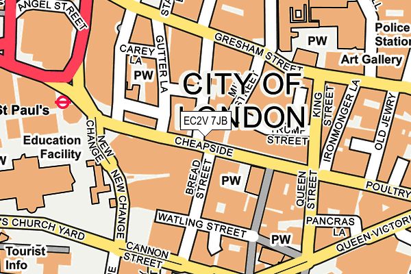 EC2V 7JB map - OS OpenMap – Local (Ordnance Survey) EC2V 7JB map - OS OpenMap – Local (Ordnance Survey)