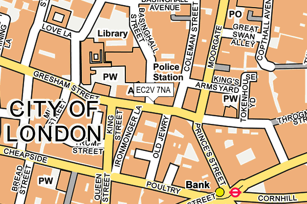 EC2V 7NA map - OS OpenMap – Local (Ordnance Survey) EC2V 7NA map - OS OpenMap – Local (Ordnance Survey)