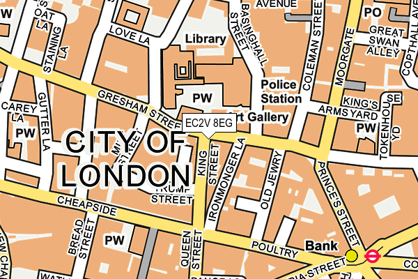 EC2V 8EG map - OS OpenMap – Local (Ordnance Survey)