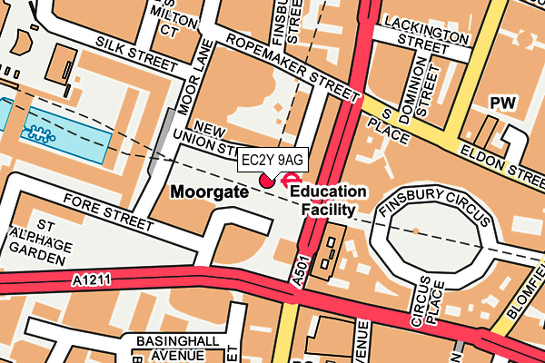 EC2Y 9AG map - OS OpenMap – Local (Ordnance Survey) EC2Y 9AG map - OS OpenMap – Local (Ordnance Survey)