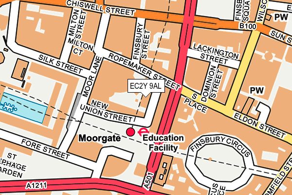 EC2Y 9AL map - OS OpenMap – Local (Ordnance Survey)