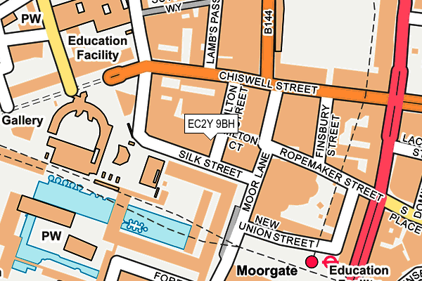 EC2Y 9BH map - OS OpenMap – Local (Ordnance Survey)