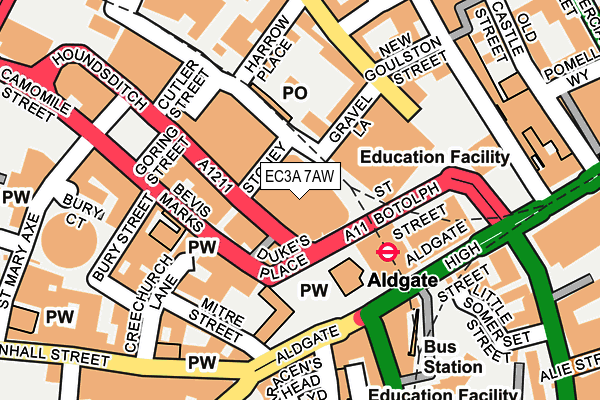 EC3A 7AW map - OS OpenMap – Local (Ordnance Survey) EC3A 7AW map - OS OpenMap – Local (Ordnance Survey)