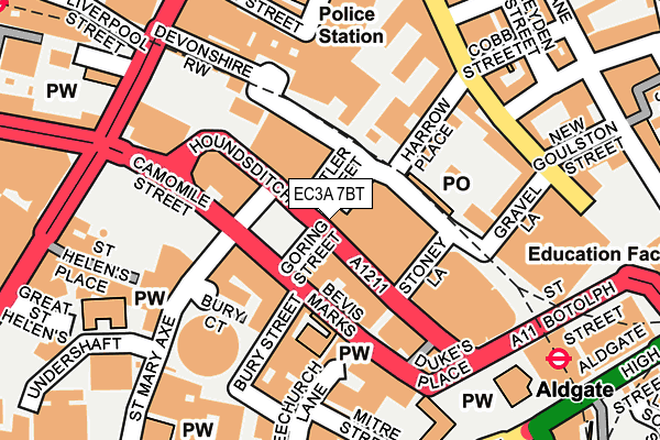 EC3A 7BT map - OS OpenMap – Local (Ordnance Survey) EC3A 7BT map - OS OpenMap – Local (Ordnance Survey)