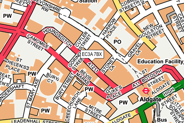 EC3A 7BX map - OS OpenMap – Local (Ordnance Survey) EC3A 7BX map - OS OpenMap – Local (Ordnance Survey)