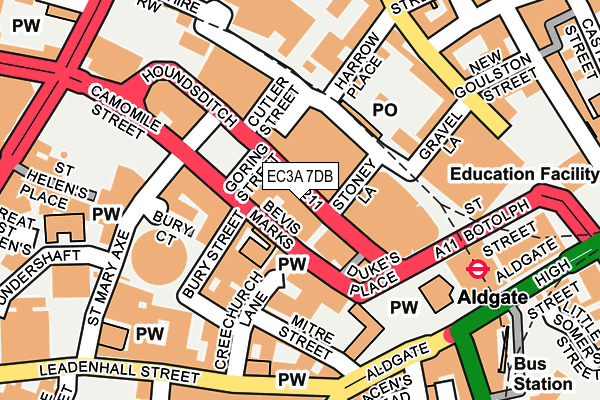 EC3A 7DB map - OS OpenMap – Local (Ordnance Survey) EC3A 7DB map - OS OpenMap – Local (Ordnance Survey)