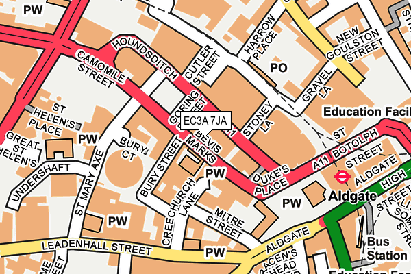 EC3A 7JA map - OS OpenMap – Local (Ordnance Survey) EC3A 7JA map - OS OpenMap – Local (Ordnance Survey)