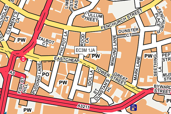 EC3M 1JA map - OS OpenMap – Local (Ordnance Survey)