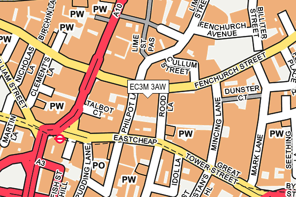 EC3M 3AW map - OS OpenMap – Local (Ordnance Survey) EC3M 3AW map - OS OpenMap – Local (Ordnance Survey)