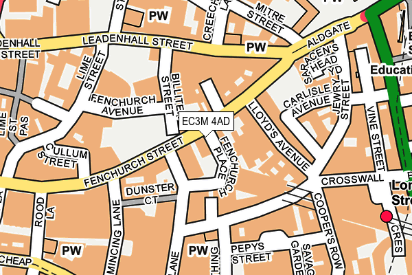 EC3M 4AD map - OS OpenMap – Local (Ordnance Survey) EC3M 4AD map - OS OpenMap – Local (Ordnance Survey)