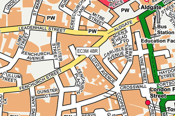 EC3M 4BR map - OS OpenMap – Local (Ordnance Survey)