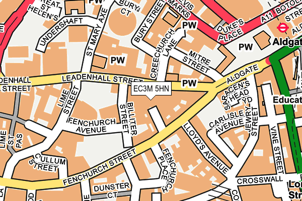 EC3M 5HN map - OS OpenMap – Local (Ordnance Survey) EC3M 5HN map - OS OpenMap – Local (Ordnance Survey)