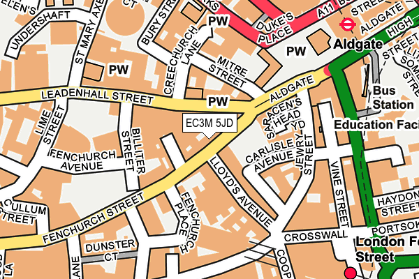 EC3M 5JD map - OS OpenMap – Local (Ordnance Survey) EC3M 5JD map - OS OpenMap – Local (Ordnance Survey)
