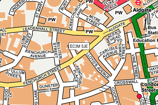 EC3M 5JE map - OS OpenMap – Local (Ordnance Survey) EC3M 5JE map - OS OpenMap – Local (Ordnance Survey)