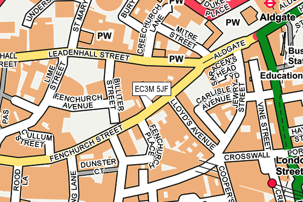 EC3M 5JF map - OS OpenMap – Local (Ordnance Survey) EC3M 5JF map - OS OpenMap – Local (Ordnance Survey)