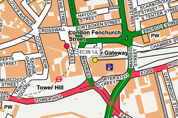 EC3N 1JL map - OS OpenMap – Local (Ordnance Survey) EC3N 1JL map - OS OpenMap – Local (Ordnance Survey)