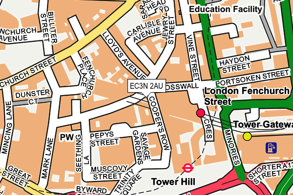 EC3N 2AU map - OS OpenMap – Local (Ordnance Survey) EC3N 2AU map - OS OpenMap – Local (Ordnance Survey)