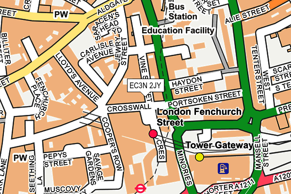 EC3N 2JY map - OS OpenMap – Local (Ordnance Survey) EC3N 2JY map - OS OpenMap – Local (Ordnance Survey)