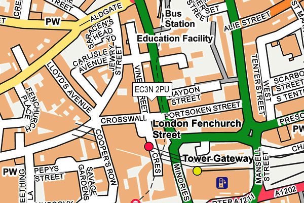 EC3N 2PU map - OS OpenMap – Local (Ordnance Survey) EC3N 2PU map - OS OpenMap – Local (Ordnance Survey)