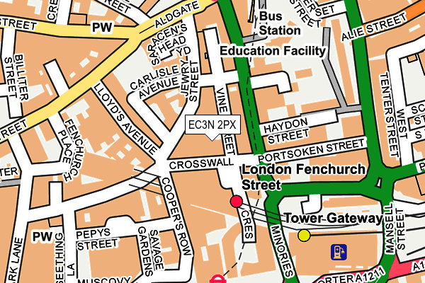EC3N 2PX map - OS OpenMap – Local (Ordnance Survey) EC3N 2PX map - OS OpenMap – Local (Ordnance Survey)