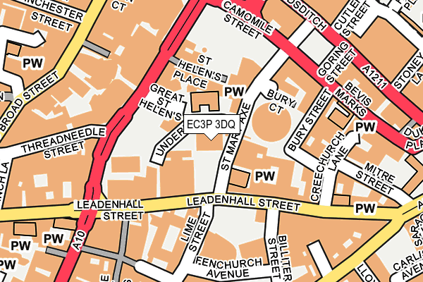EC3P 3DQ map - OS OpenMap – Local (Ordnance Survey)
