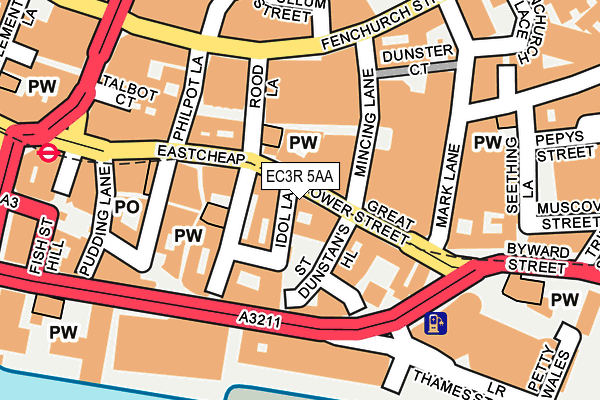 EC3R 5AA map - OS OpenMap – Local (Ordnance Survey) EC3R 5AA map - OS OpenMap – Local (Ordnance Survey)