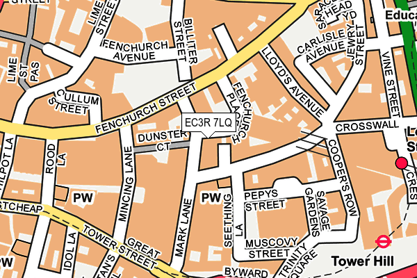 EC3R 7LQ map - OS OpenMap – Local (Ordnance Survey) EC3R 7LQ map - OS OpenMap – Local (Ordnance Survey)