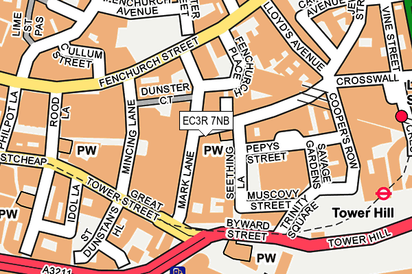 EC3R 7NB map - OS OpenMap – Local (Ordnance Survey) EC3R 7NB map - OS OpenMap – Local (Ordnance Survey)