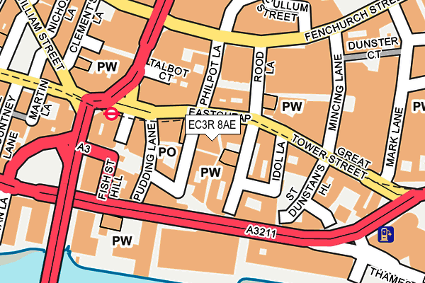 EC3R 8AE map - OS OpenMap – Local (Ordnance Survey) EC3R 8AE map - OS OpenMap – Local (Ordnance Survey)