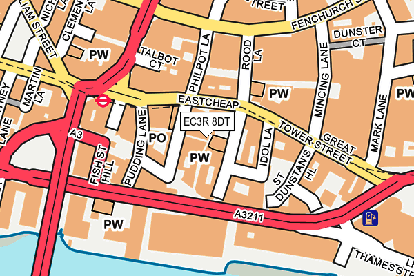 EC3R 8DT map - OS OpenMap – Local (Ordnance Survey)