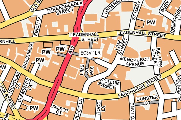 EC3V 1LR map - OS OpenMap – Local (Ordnance Survey)