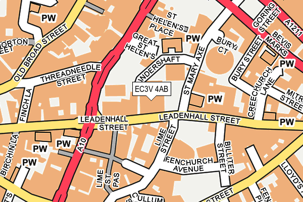 EC3V 4AB map - OS OpenMap – Local (Ordnance Survey)