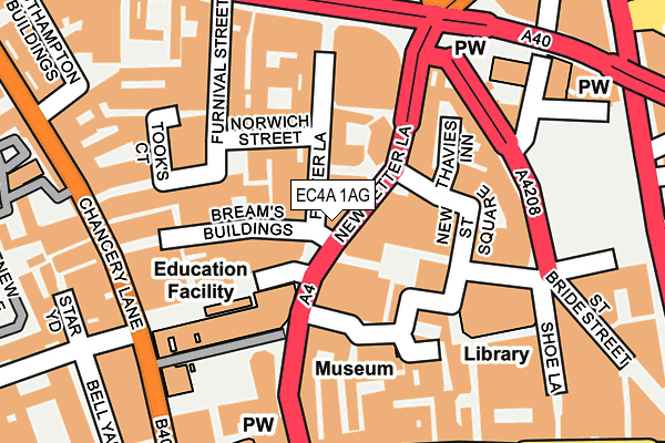 EC4A 1AG map - OS OpenMap – Local (Ordnance Survey) EC4A 1AG map - OS OpenMap – Local (Ordnance Survey)