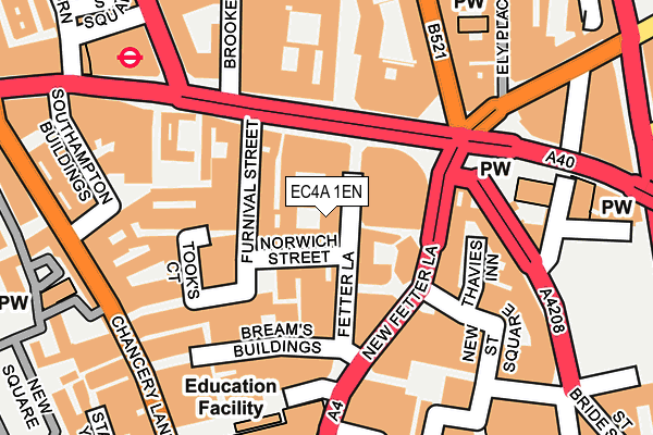 EC4A 1EN map - OS OpenMap – Local (Ordnance Survey) EC4A 1EN map - OS OpenMap – Local (Ordnance Survey)