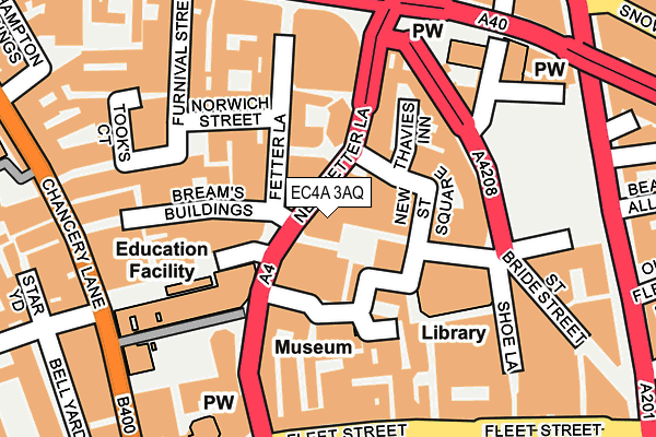 EC4A 3AQ map - OS OpenMap – Local (Ordnance Survey) EC4A 3AQ map - OS OpenMap – Local (Ordnance Survey)