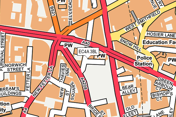 EC4A 3BL map - OS OpenMap – Local (Ordnance Survey) EC4A 3BL map - OS OpenMap – Local (Ordnance Survey)