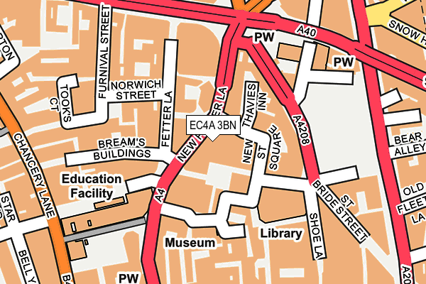 EC4A 3BN map - OS OpenMap – Local (Ordnance Survey) EC4A 3BN map - OS OpenMap – Local (Ordnance Survey)