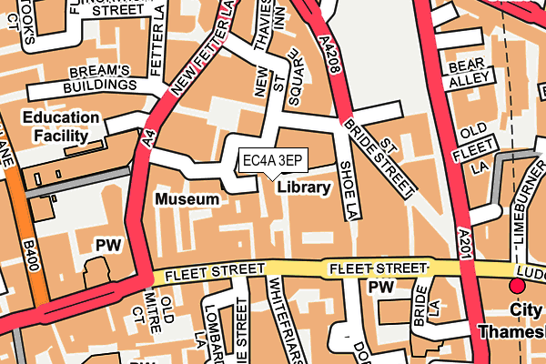 EC4A 3EP map - OS OpenMap – Local (Ordnance Survey)