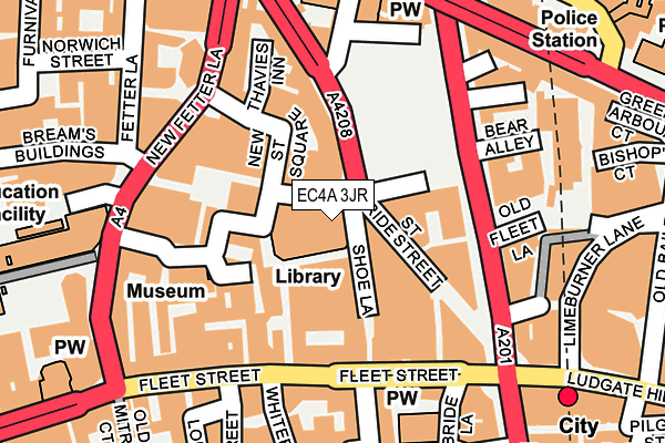 EC4A 3JR map - OS OpenMap – Local (Ordnance Survey) EC4A 3JR map - OS OpenMap – Local (Ordnance Survey)