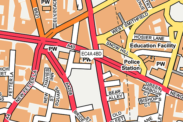 EC4A 4BD map - OS OpenMap – Local (Ordnance Survey) EC4A 4BD map - OS OpenMap – Local (Ordnance Survey)