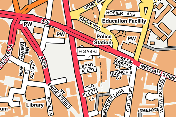 EC4A 4HJ map - OS OpenMap – Local (Ordnance Survey) EC4A 4HJ map - OS OpenMap – Local (Ordnance Survey)